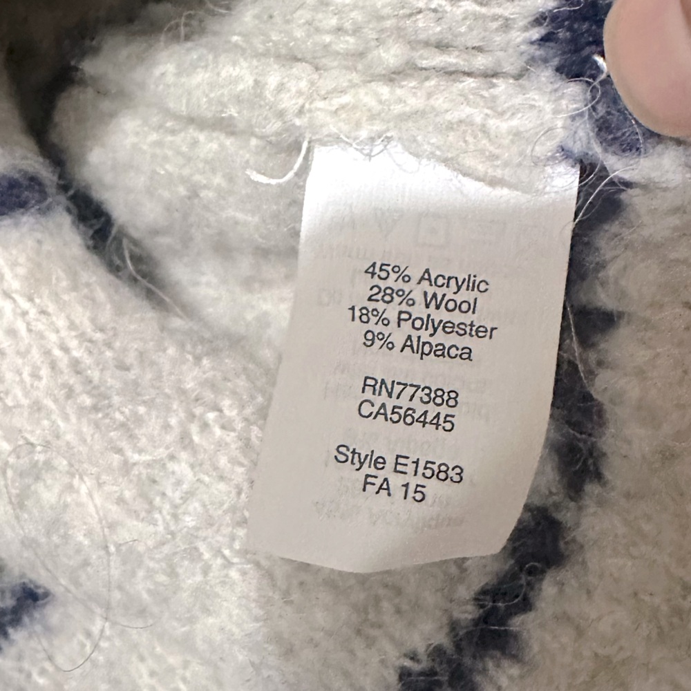 Madewell Roundtrip Stripe Turtleneck Sweater in Hthr Cloud | Wool Blend | Sz M - Picture 7 of 8